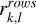 Mathematical equation: $r_{k,l}^{rows}$