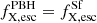 Mathematical equation: $ f^{\mathrm{PBH}}_{\mathrm{X,esc}} = f^{\mathrm{Sf}}_{\mathrm{X,esc}} $