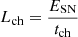 Mathematical equation: $$ \begin{aligned} L_{\rm ch}&= \frac{E_{\rm SN}}{t_{\rm ch}} \end{aligned} $$