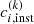 Mathematical equation: $ c^{(k)}_{i,\mathrm{inst}} $
