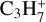Mathematical equation: $\[\mathrm{C}_3 \mathrm{H}_7^{+}\]$