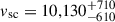 Mathematical equation: $ v_{\mathrm{sc}}=10,130^{+710}_{-610} $