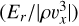 Mathematical equation: $\max ({E_r}/\left| {\rho v_x^3} \right|)$
