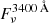 Mathematical equation: $ F_{\nu}^{3400\,\AA} $