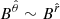 Mathematical equation: $ B^{\hat{\theta}} \sim B^{\hat{r}} $