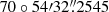 Mathematical equation: $ 70\circ54{\prime}32{{\overset{\prime\prime}{.}}}2545 $