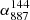 Mathematical equation: $ \alpha_{887}^{144} $
