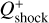 Mathematical equation: $Q_{{\rm{shock}}}^ + $