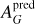 Mathematical equation: $A_G^{{\rm{pred}}}$