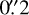 Mathematical equation: $\[0^{\prime\prime}_\cdot 2\]$