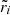 Mathematical equation: $ \tilde r_i $