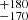 Mathematical equation: $ ^{+180}_{-170} $