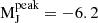 Mathematical equation: $ \rm M_J^{peak}=-6.2 $