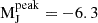 Mathematical equation: $ \rm M_J^{\mathrm{peak}}=-6.3 $