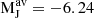Mathematical equation: $ \rm M_J^{av}=-6.24 $