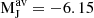 Mathematical equation: $ \rm M_J^{av}=-6.15 $