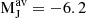 Mathematical equation: $ \rm M_J^{av} = -6.2 $