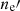 Mathematical equation: $ n_{\mathrm{e}}\prime $