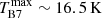 Mathematical equation: $ T_{\mathrm{B7}}^{\mathrm{max}} \sim 16.5\,\mathrm{K} $