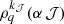 Mathematical equation: $ \rho^{k_\mathcal{J}}_{q}(\alpha \, \mathcal{J}) $