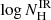 Mathematical equation: $ \log N_{\mathrm{H}}^{\mathrm{IR}} $