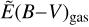 Mathematical equation: $\[\tilde{E}(B-V)_{\text {gas}}\]$