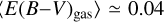Mathematical equation: $\[\tilde{E}(B\mathrm{-}V)_{\text {gas }} \simeq 0.04\]$