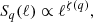Mathematical equation: $$ \begin{aligned} S_q(\ell )\propto \ell ^{\zeta (q)}, \end{aligned} $$