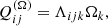 Mathematical equation: $$ \begin{aligned} Q_{ij}^{(\Omega )} = \Lambda _{ijk} \Omega _k, \end{aligned} $$