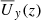 Mathematical equation: $ \overline{U}_y(z) $