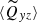 Mathematical equation: $ \langle {\widetilde{Q}_{yz}} \rangle $