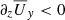 Mathematical equation: $ {\partial}_z\overline{U}_y < 0 $