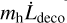 Mathematical equation: $\[m_{\mathrm{h}} \dot{L}_{\text {deco}}\]$