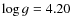 $\log g = 4.20$