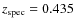 $z_{\rm spec}=0.435$