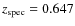 $z_{\rm spec}=0.647$