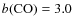 $b({{\rm CO}})=3.0$