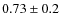 $0.73\pm0.2$