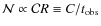 ${\mathcal N} \propto {\mathcal CR} \equiv C/t_{\rm obs}$